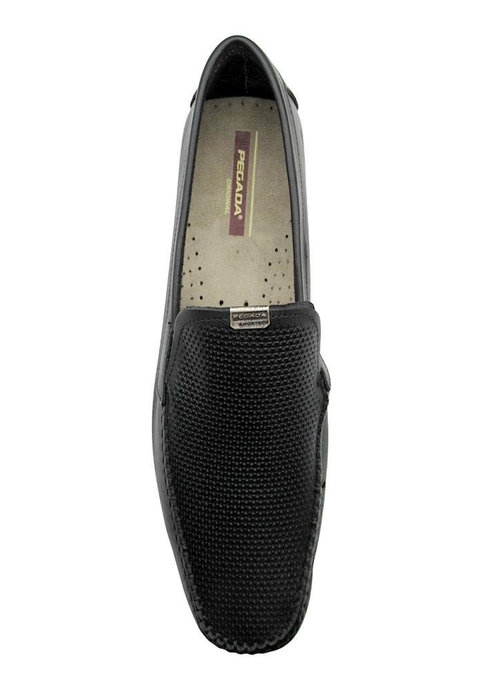 Mocassim Pegada Masculino Couro 540780 Preto 3