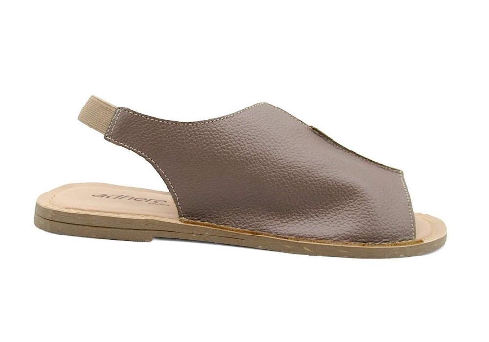 Sandália Rasteirinha Feminina de Couro Adhere 540-0123