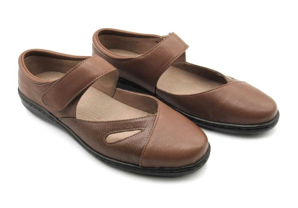 Sapato Feminino Alexxa Opananken Anatômico 63807 100% Couro  Marrom 2