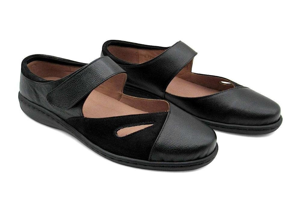 Sapato Feminino Alexxa Opananken Anatômico 63807 100% Couro Preto 2