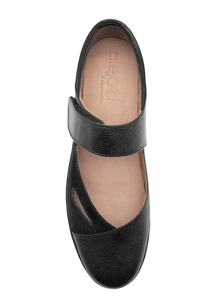 Sapato Feminino Alexxa Opananken Anatômico 63807 100% Couro Preto 3