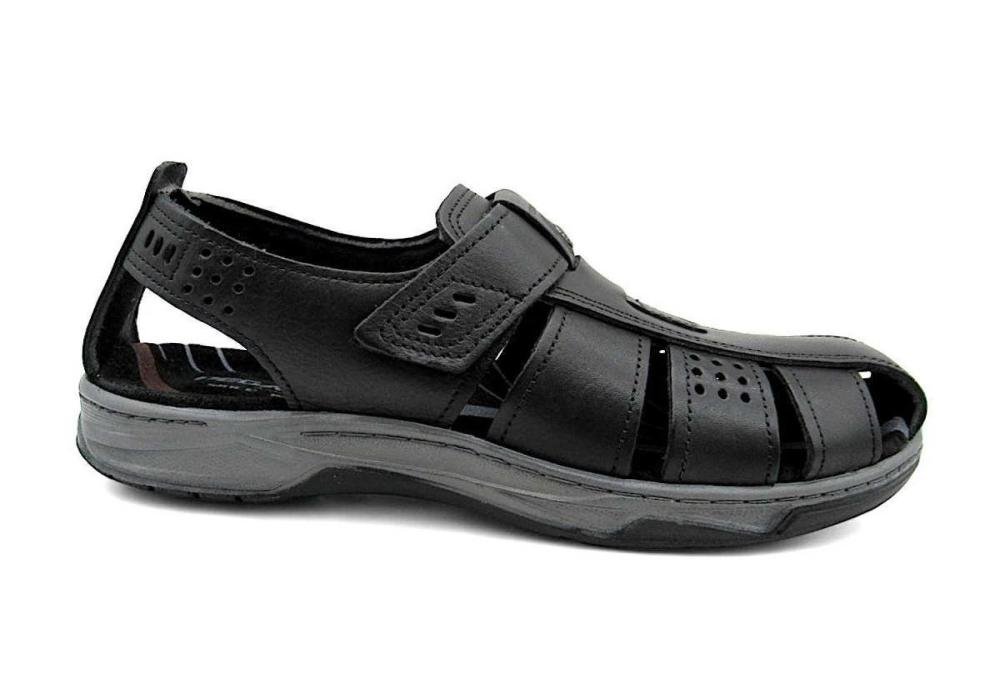 Sandália Masculina Pegada de Couro 132255 Ajustável