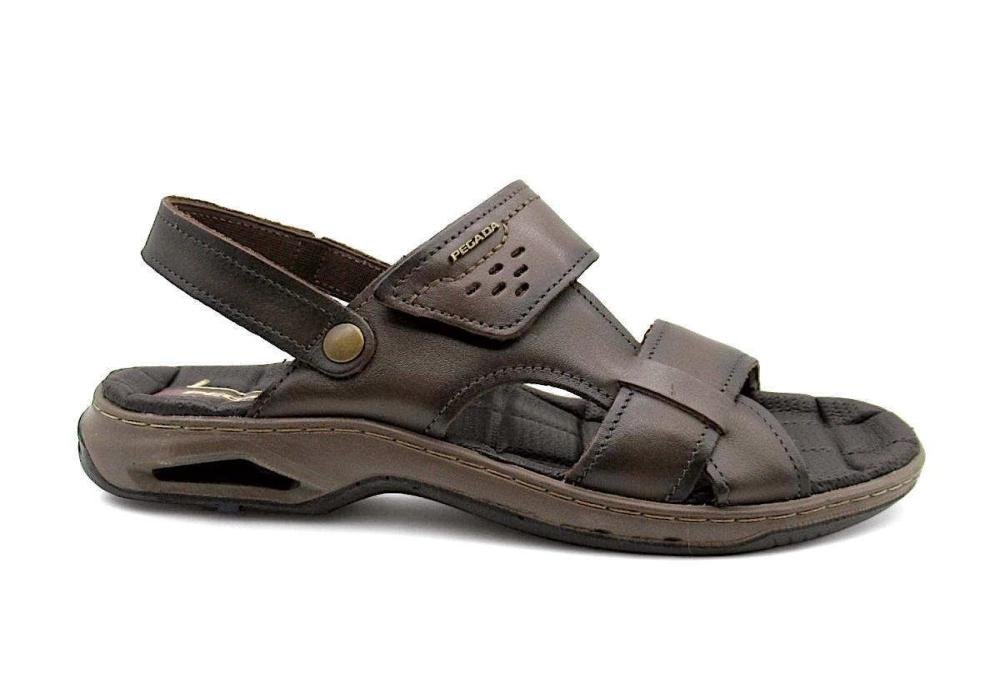 Sandália/Chinelo Masculina Pegada de Couro 133234 Ajustável