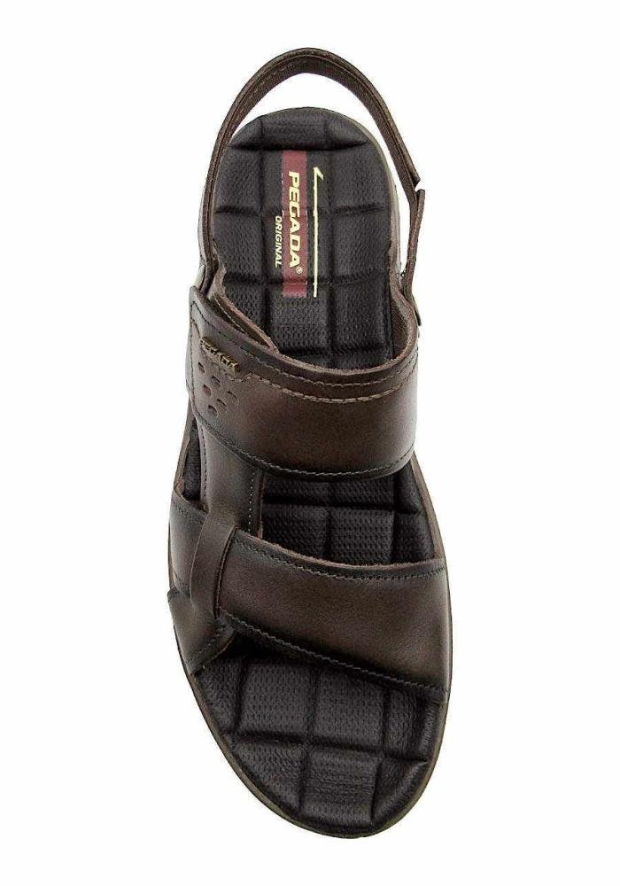 Sandália/Chinelo Masculina Pegada de Couro 133234 Ajustável Marrom 3