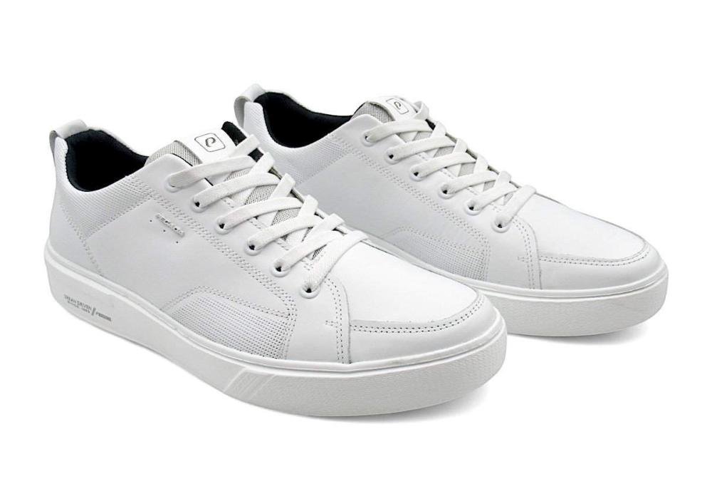 Sapatênis Pegada Numeração Especial Masculino de Couro 511902 Branco 2