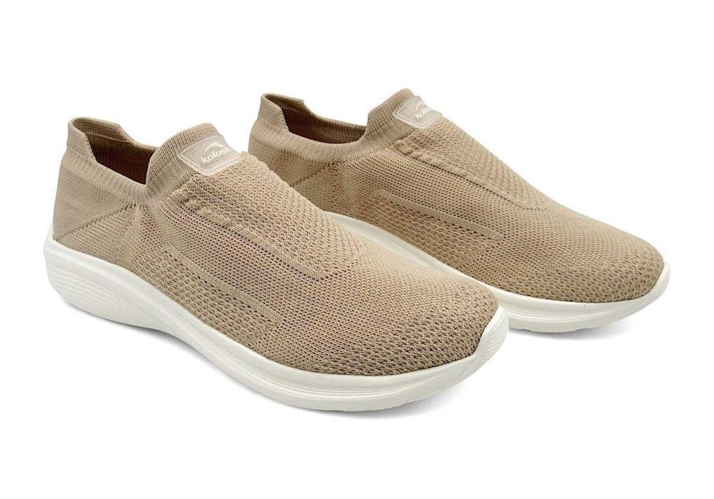 Tênis Feminino Kolosh Knit Slip On E0428 Bege 2