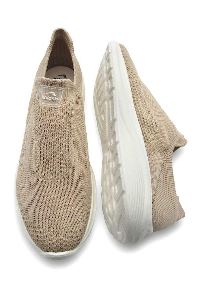 Tênis Feminino Kolosh Knit Slip On E0428 Bege 4