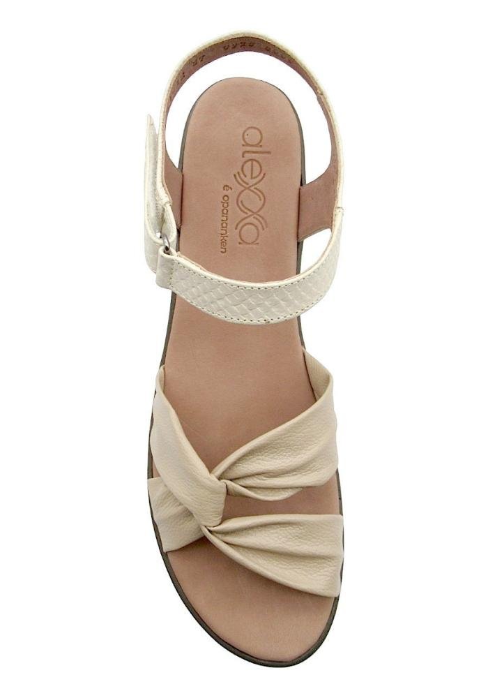 Sandália Feminina Opananken Alexxa Anabela 42612 Bege 3