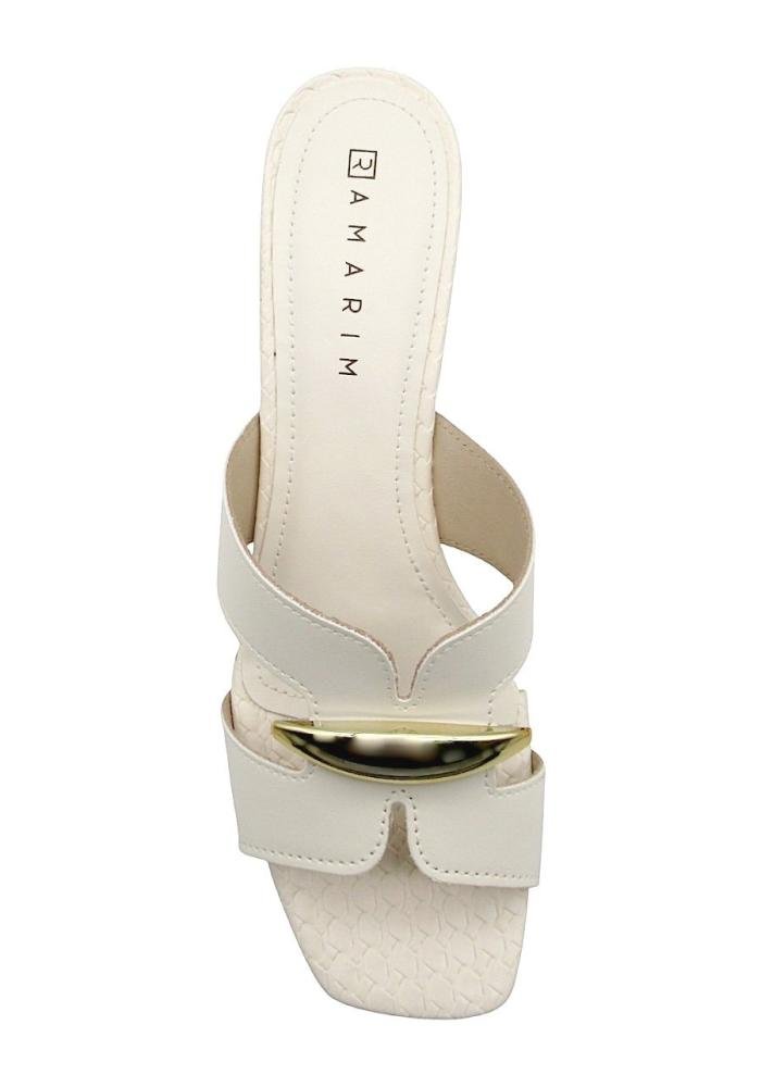 Tamanco Social Feminino Ramarim 2539201 Marfim Off White 3