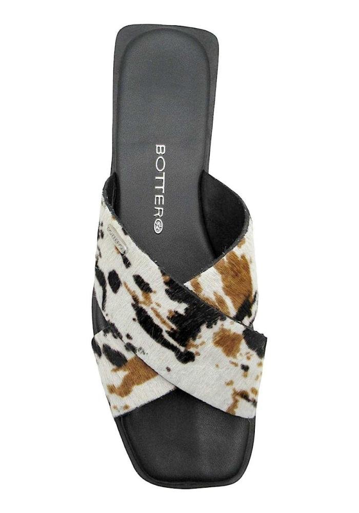 Tamanco Feminino Rasteiro Bottero de Pelo Natural 336818 Animal Print 3