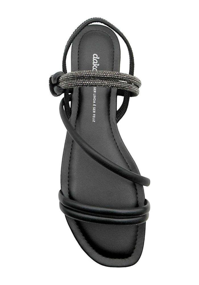 Sandália Dakota Rasteirinha Feminina Y9442 Preto Preto 3
