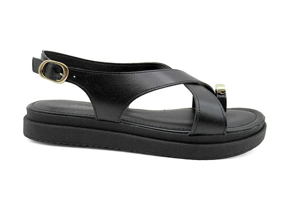 Sandália Feminina Dakota Boho Confort Y9283 Preto Preto 3
