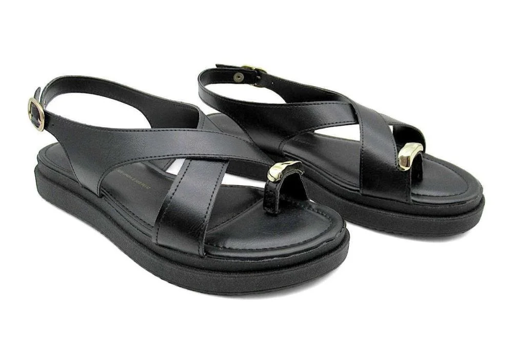Sandália Feminina Dakota Boho Confort Y9283 Preto Preto 4