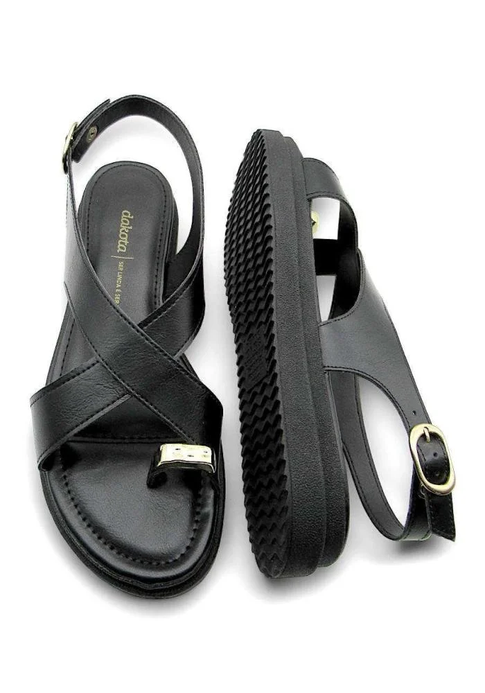 Sandália Feminina Dakota Boho Confort Y9283 Preto Preto 2