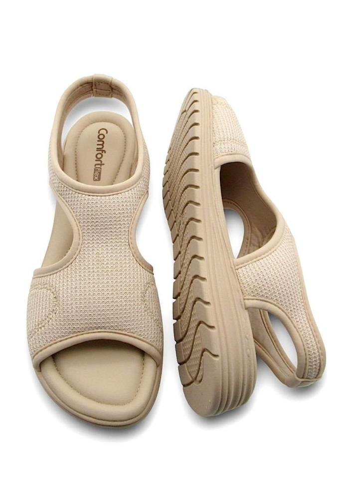 Sandália Feminina Comfortflex Papete 2551302 Bege 4
