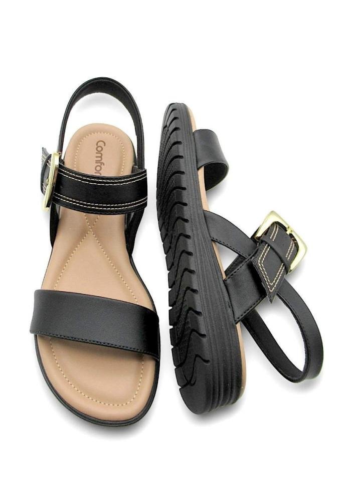Sandália Feminina Comfortflex Papete 2551404 Preto 4
