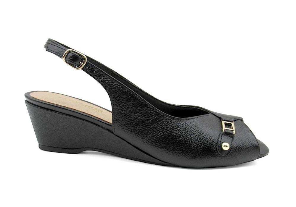 Sandália Feminina de Couro Anabela Marlinês 4831