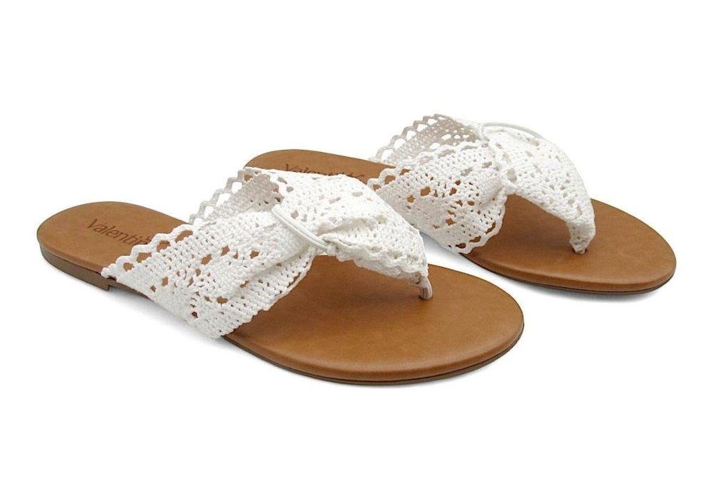 Tamanco Rasteiro de Dedo Valentina 272201 Branco Branco 2