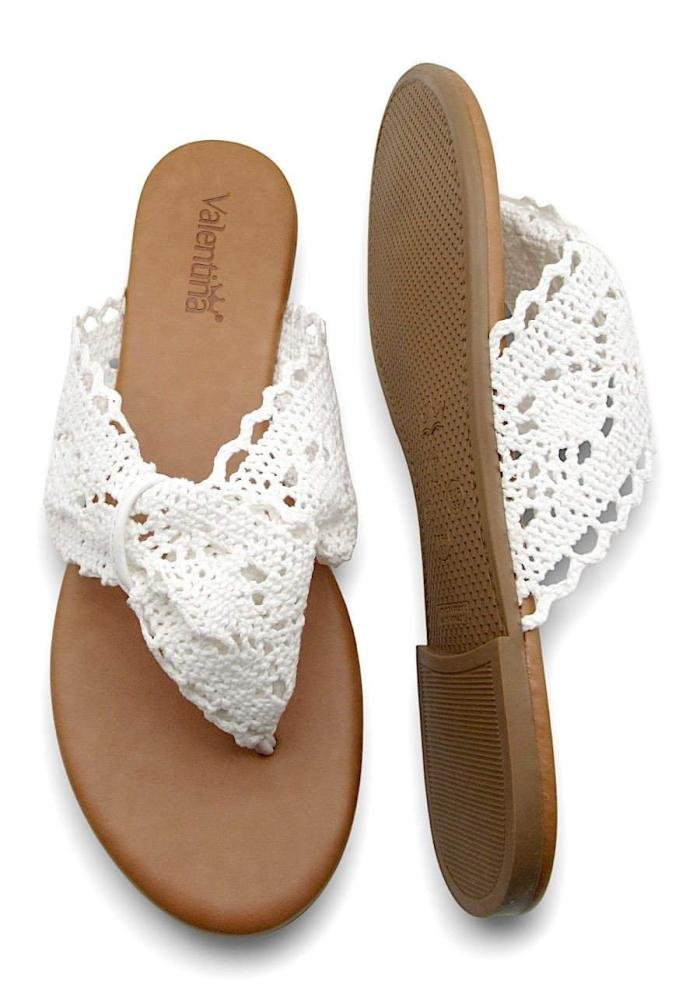 Tamanco Rasteiro de Dedo Valentina 272201 Branco Branco 4