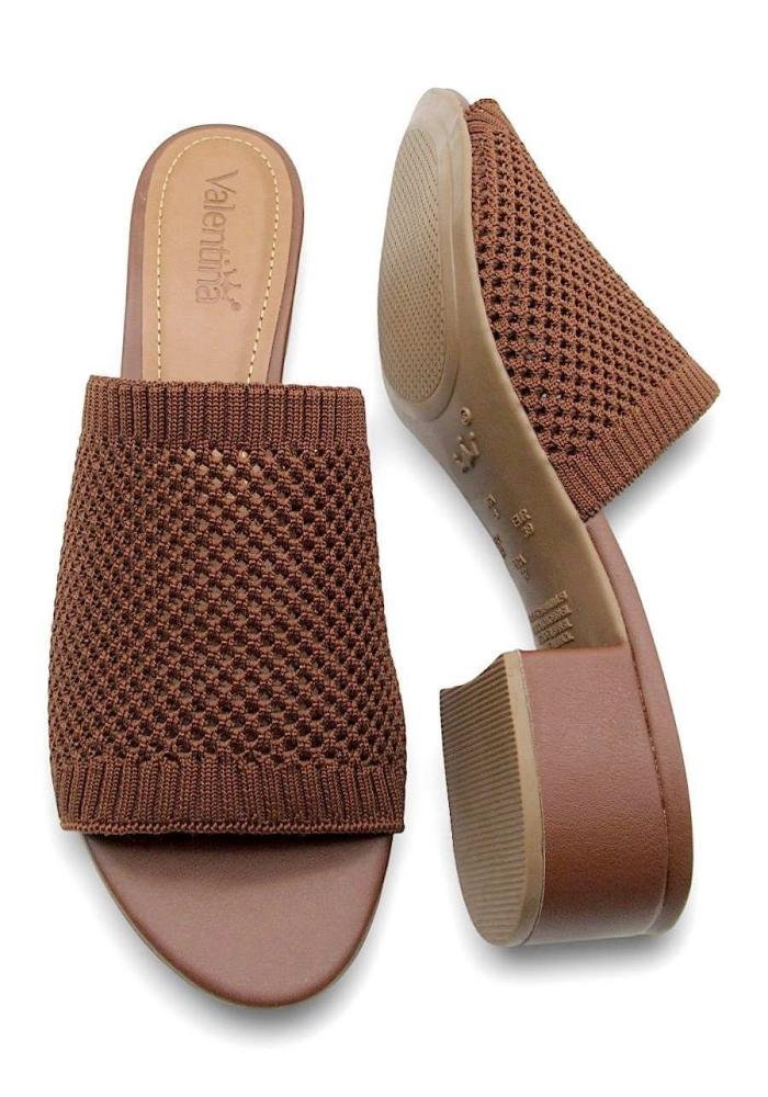 Tamanco Feminino Valentina Bordado 453110 Marrom 4