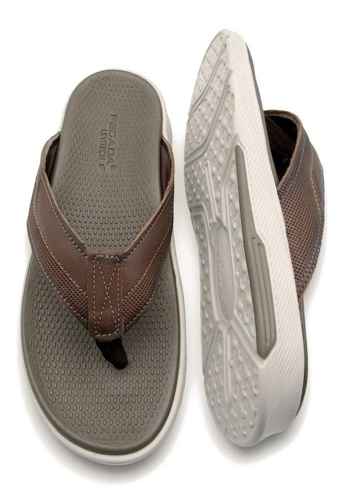 Chinelo de Dedo Masculino Pegada Couro 134701 Marrom 4