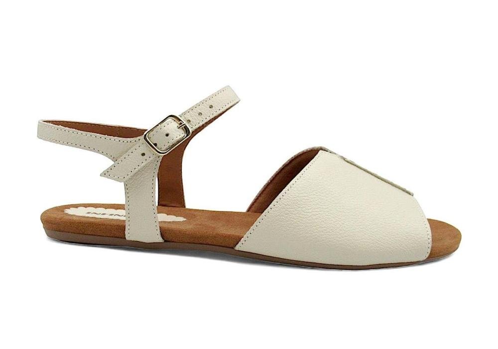 Sandália Feminina Rasteira de Couro Infinitus 28397