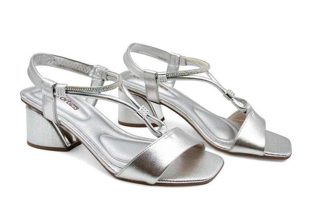 Sandália Feminina Comfortflex Conforto 2574402 Prata 2