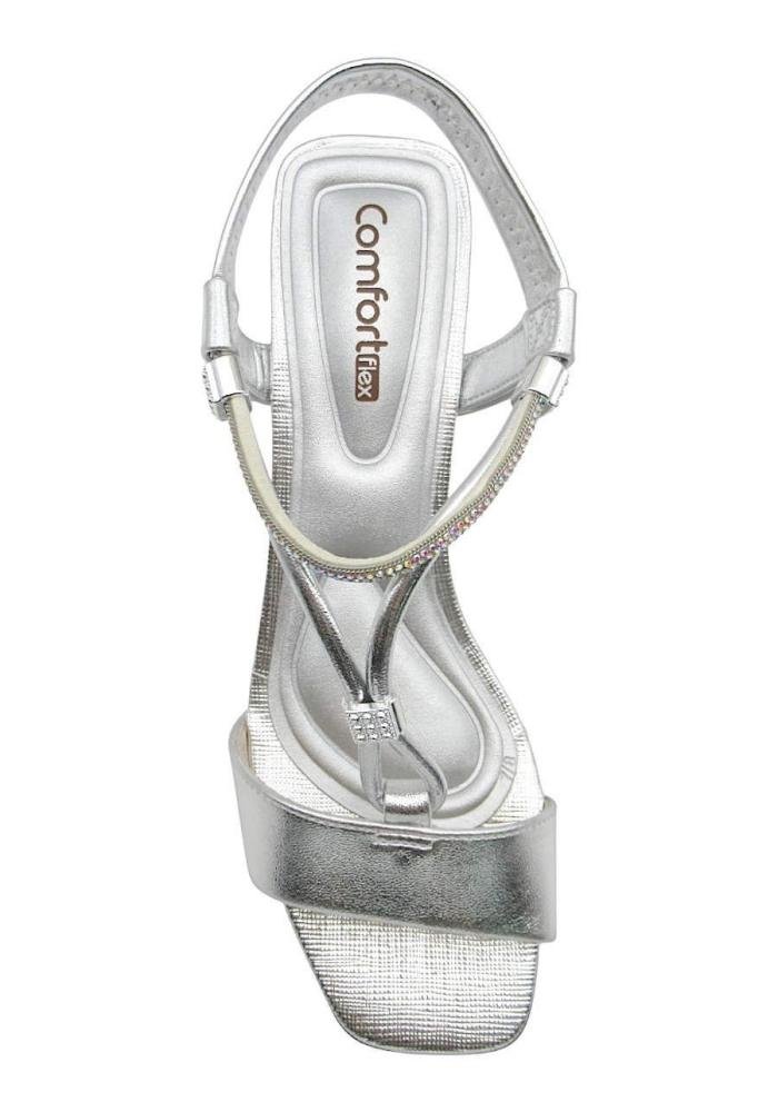 Sandália Feminina Comfortflex Conforto 2574402 Prata 3
