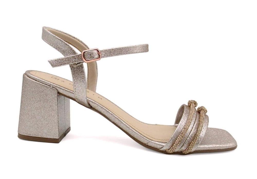 Sandália Social Feminina Ramarim 2534202 Prata Velha