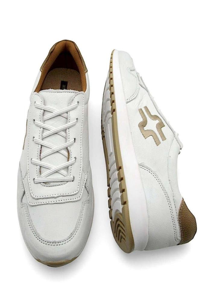 Tênis Casual Feminino em Couro Off White Perlatto Conforto Premium TIE32K Branco 4