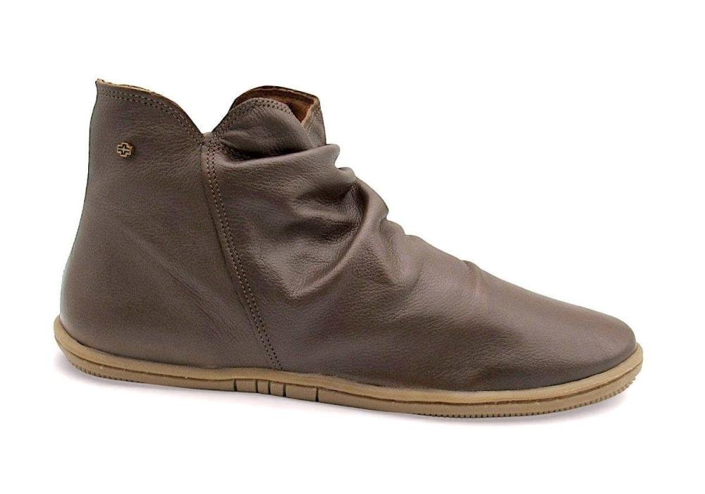 Bota Rasteira Feminina em Couro Marrom Perlatto Conforto FIZ2609