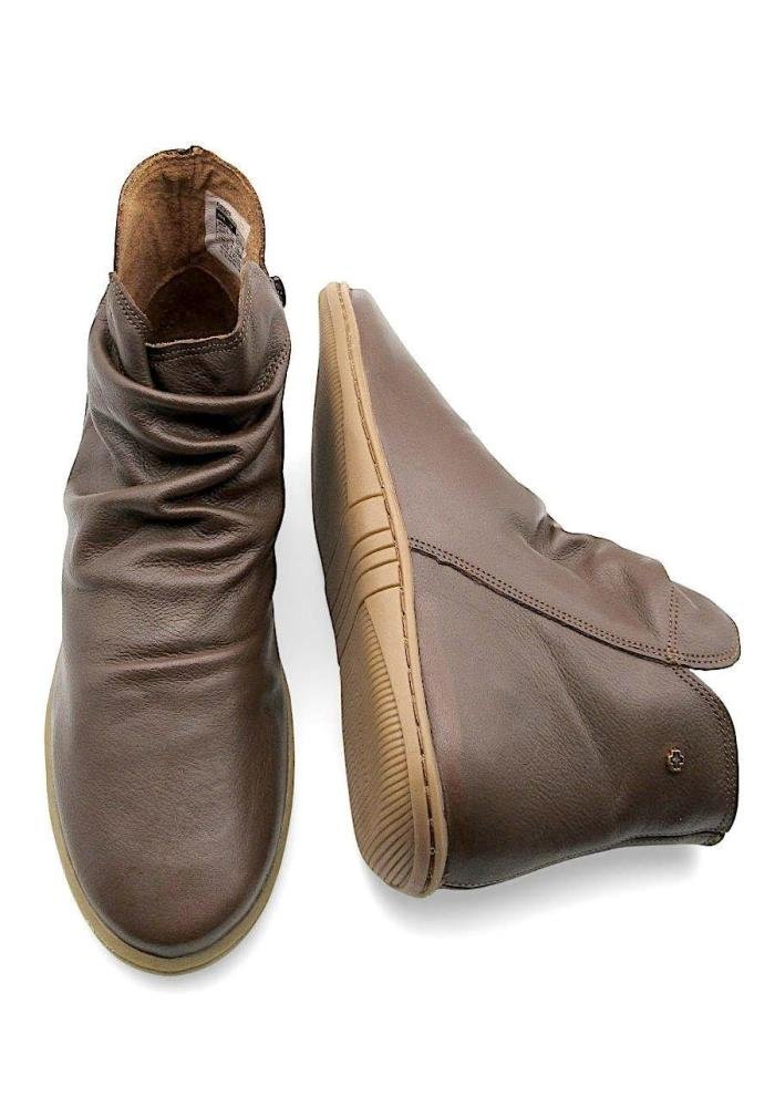 Bota Rasteira Feminina em Couro Marrom Perlatto Conforto FIZ2609 Marrom 4