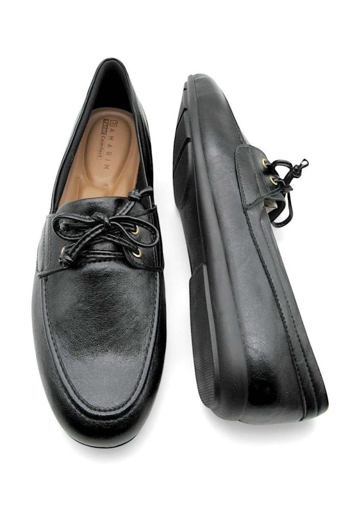 Mocassim Feminino Comfortflex Preto Conforto Preto 4