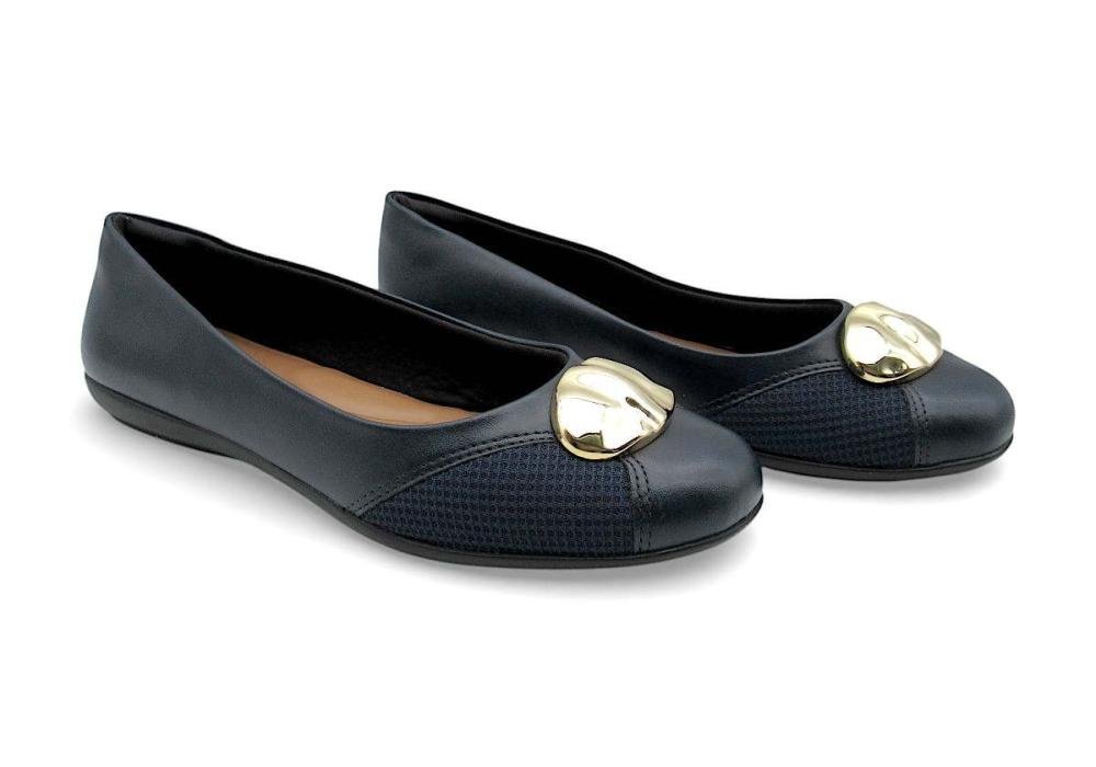 Sapatilha Comfortflex Marinho em Lycra para Joanete 2663301 Azul Marinho 2