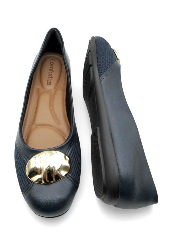 Sapatilha Comfortflex Marinho em Lycra para Joanete 2663301 Azul Marinho 4