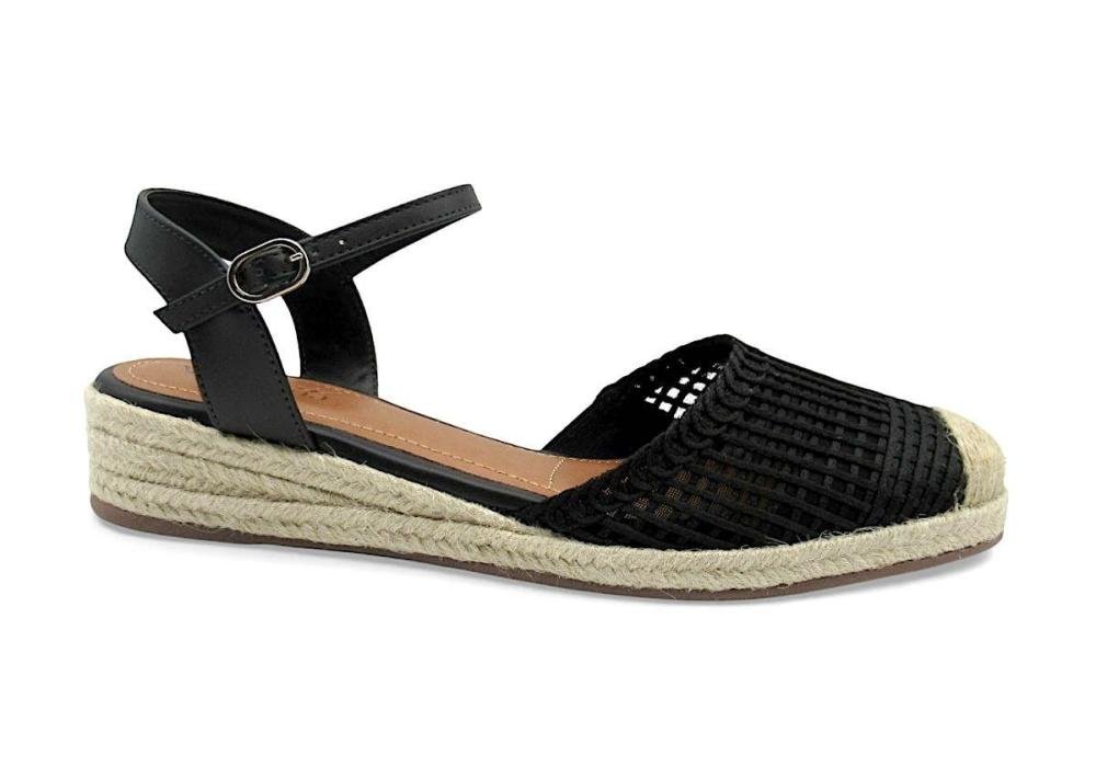 Sapato Slingback Valentina Anabela Espadrille em Crochê 509044