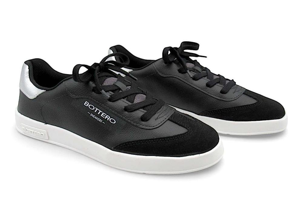 Tênis Casual Bottero em Couro Preto 364905 Preto 2