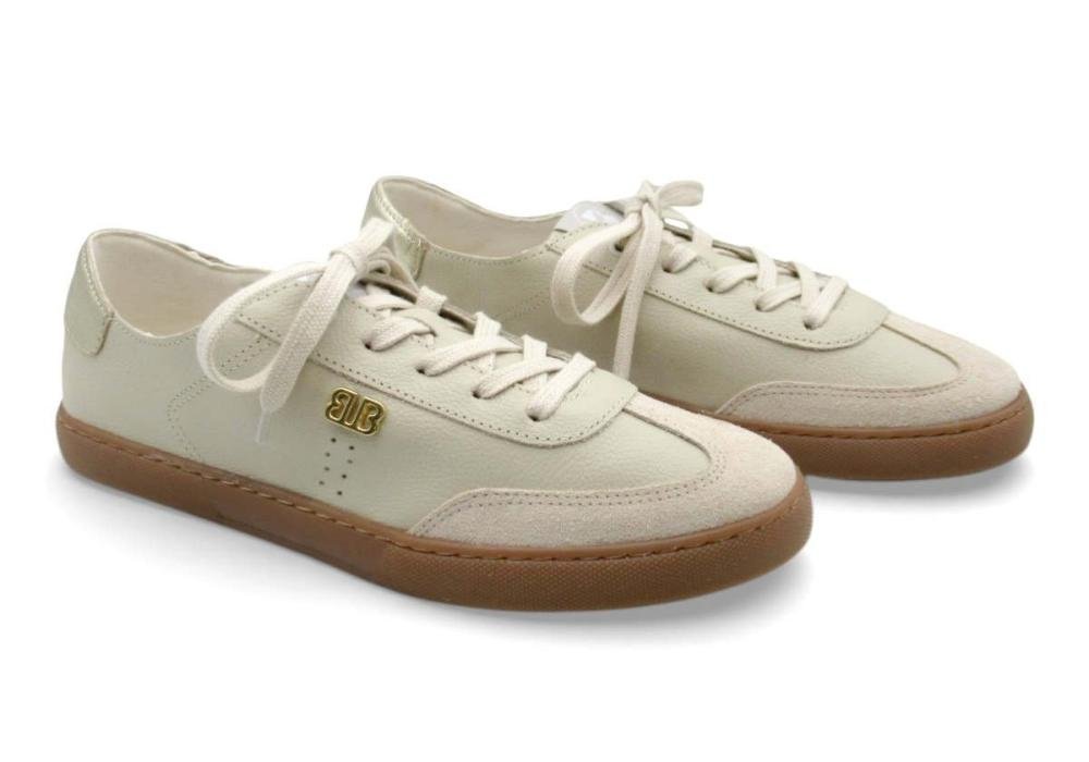 Tênis Casual Bottero em Couro Bege 376603 Marfim 2