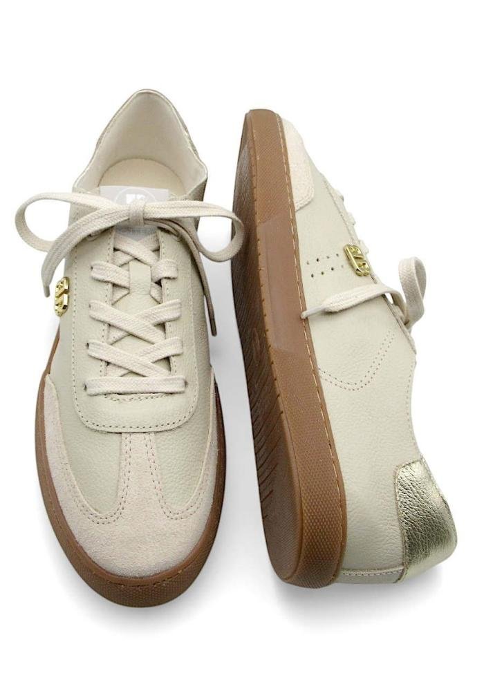 Tênis Casual Bottero em Couro Bege 376603 Marfim 4