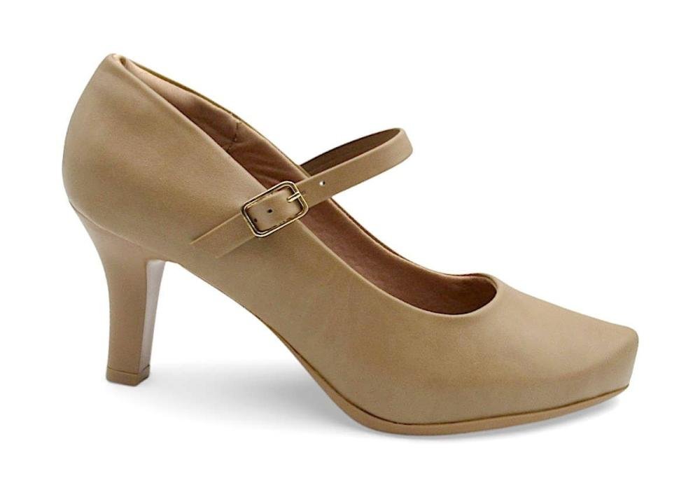 Sapato Scarpin Boneca Comfortflex Nude Salto Fino 2685302