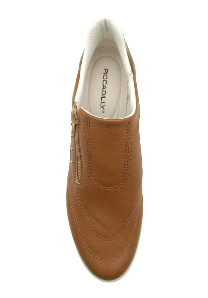 Tênis Piccadilly Vicky Marrom Calce Fácil Ultra Leve 950053 Marrom 3