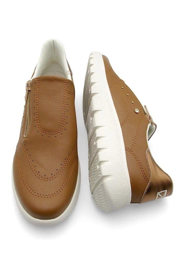 Tênis Piccadilly Vicky Marrom Calce Fácil Ultra Leve 950053 Marrom 4