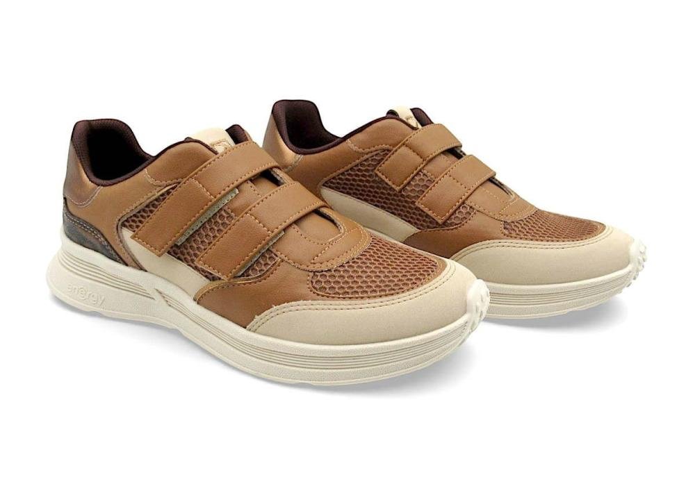 Tênis Piccadilly Energy Anabela Wide Fit 935015 Marrom 2