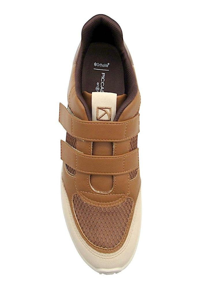 Tênis Piccadilly Energy Anabela Wide Fit 935015 Marrom 3
