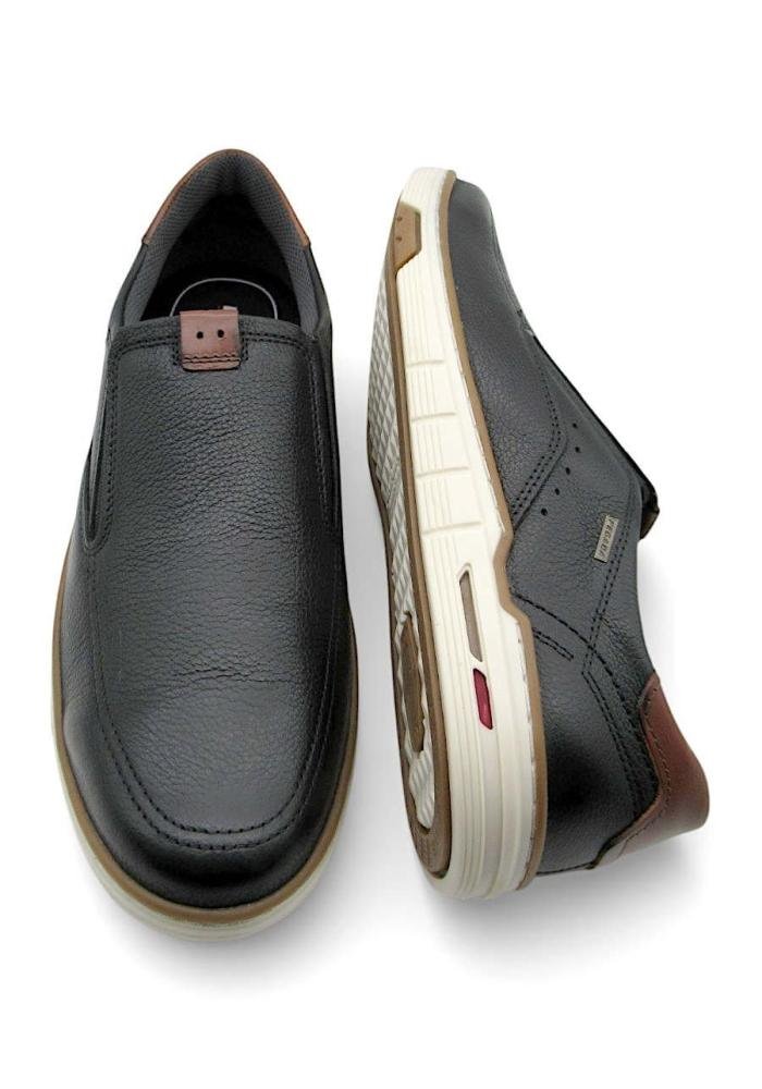 Sapatênis Pegada Regent 113503 em Couro Preto Calce Fácil Preto 4