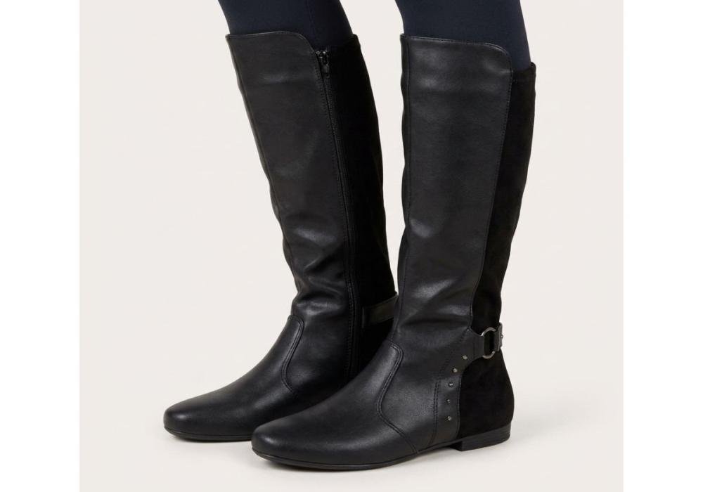 Bota Montaria Piccadilly Cano Longo Rasteira Preta 250281 Preto 2