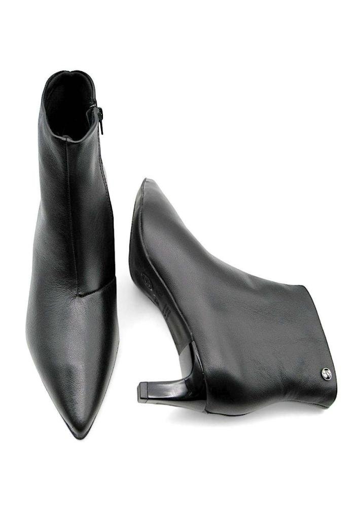 Bota Cano Curto Bottero Bico Fino e Salto Fino de Couro Preto 378301 Preto 5