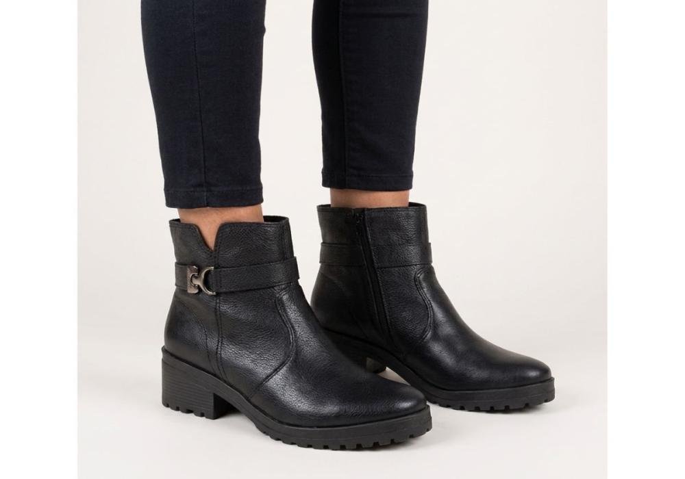 Bota Feminina Bottero Cano Curto de Couro 349114 Preto 2