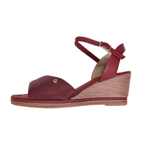 Sandalia Confort Piccadilly Vermelho Rubi 408214