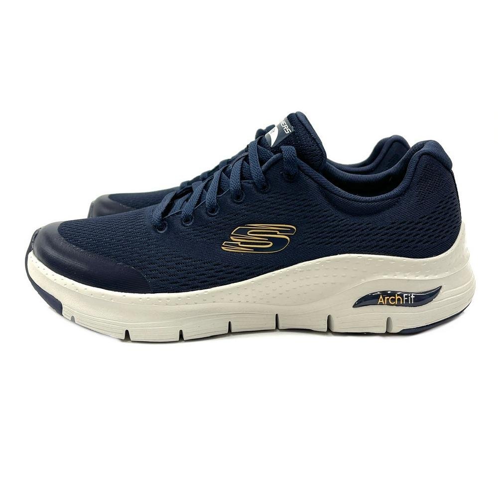 Tênis Skechers com Cadarço Arch Fit Masculino Azul 2